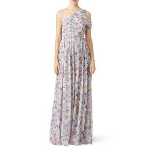 Slate & Willow Petal Pusher Gown Size 10 Floral One Shoulder